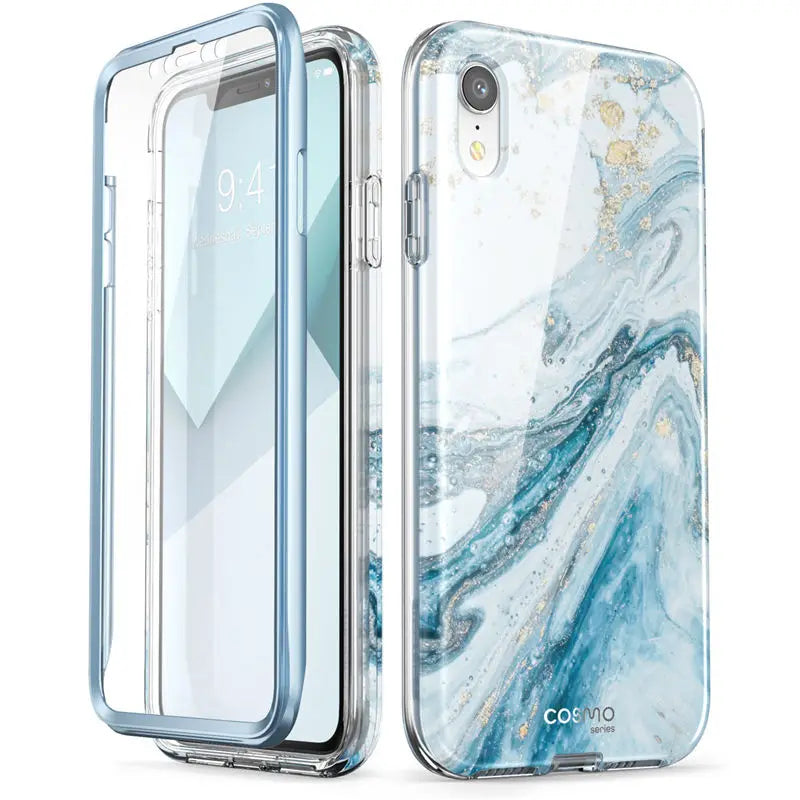 Estuche protector de mármol con brillo de cuerpo completo de 6.1"
