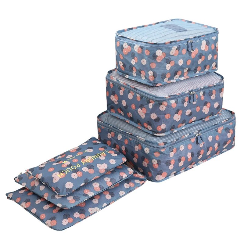 6pcs/Set Travel Organizer Laundry Bag Storage Case