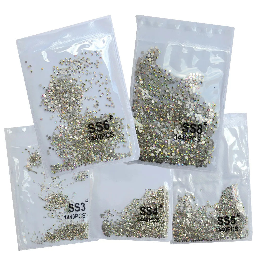 3D Non Hot Fix Flat Back Nail Art Decorations