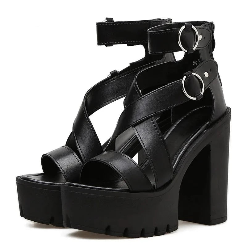 Rome Style High Heel Platform Sandals Fashion