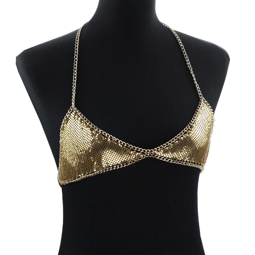 Harness Body Jewelry Sequin Body Chain Bra Bikini