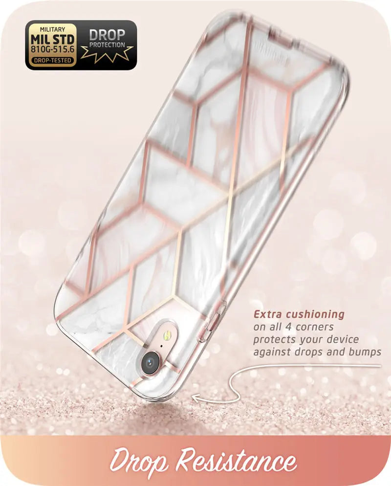 Estuche protector de mármol con brillo de cuerpo completo de 6.1"