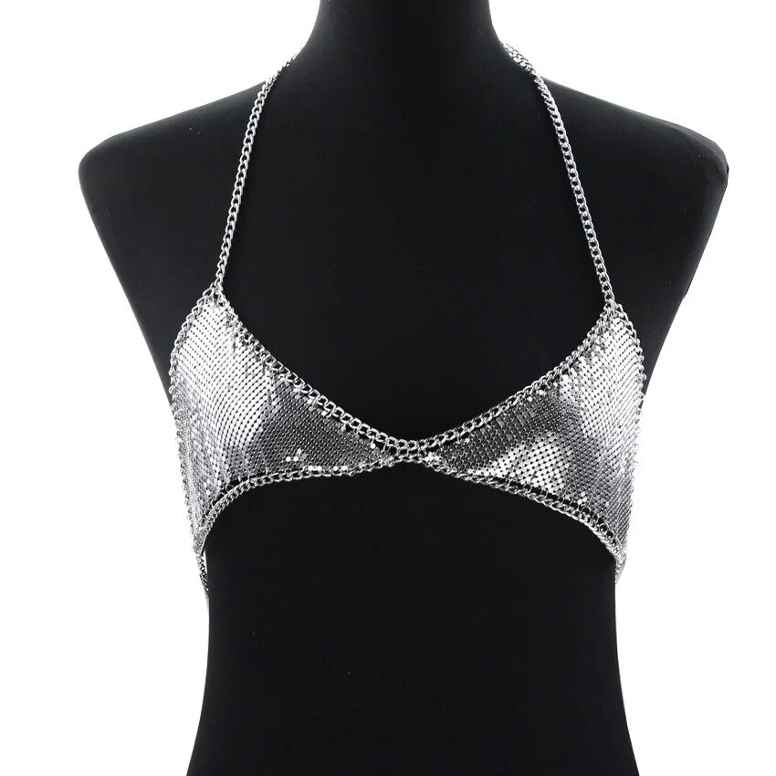 Harness Body Jewelry Sequin Body Chain Bra Bikini