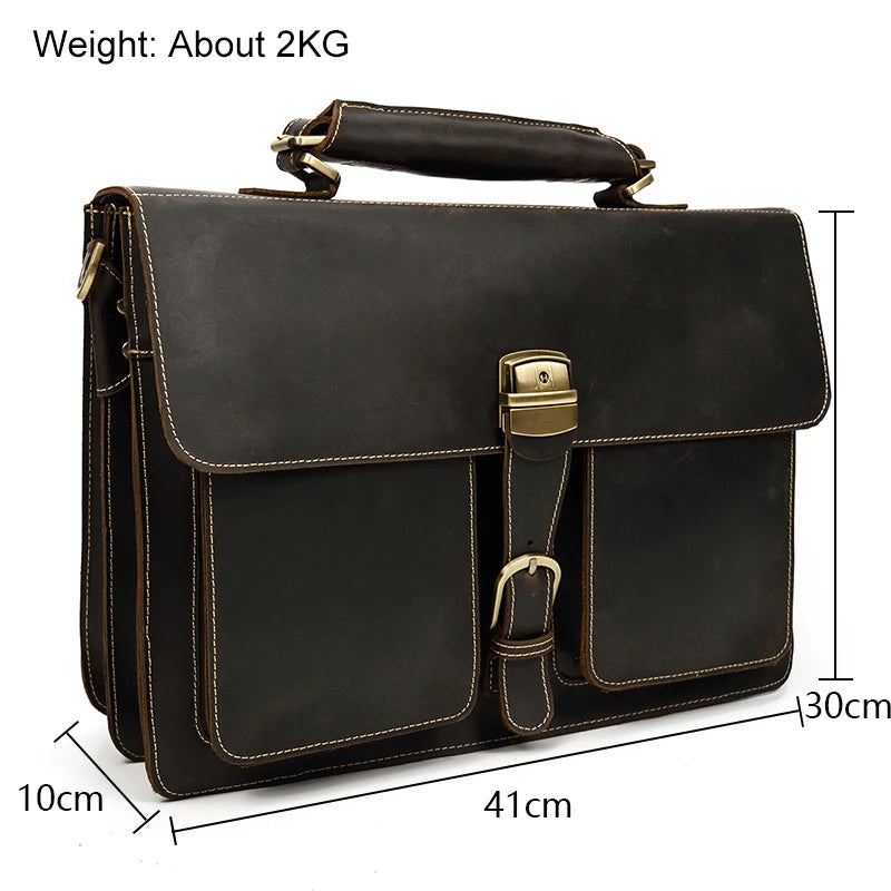 Bolso de hombro vintage 100% cuero genuino