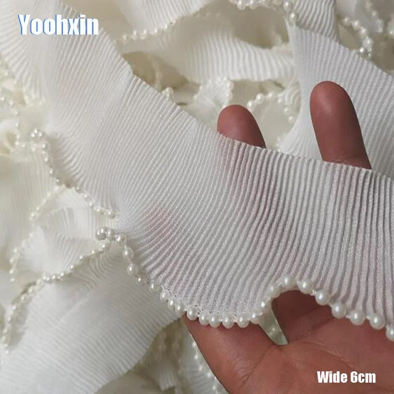6CM Wide Embroidery Flower Tulle Lace