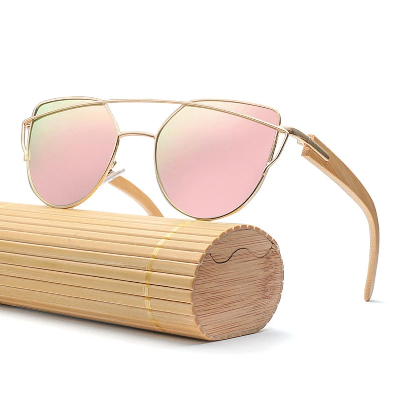 Polarisierte Sonnenbrille aus Bambusholz