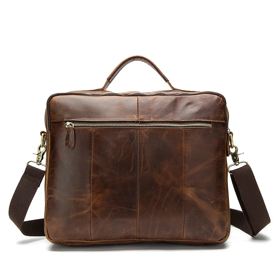 Leder-Aktentasche, Büro-Laptop-Handtasche