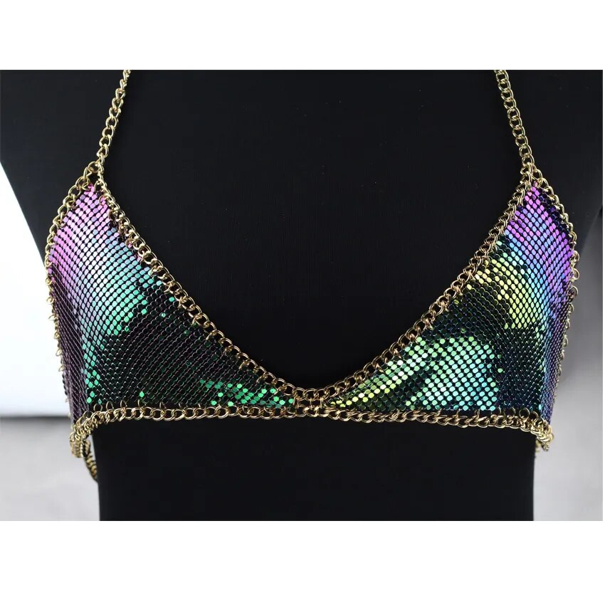 Harness Body Jewelry Sequin Body Chain Bra Bikini