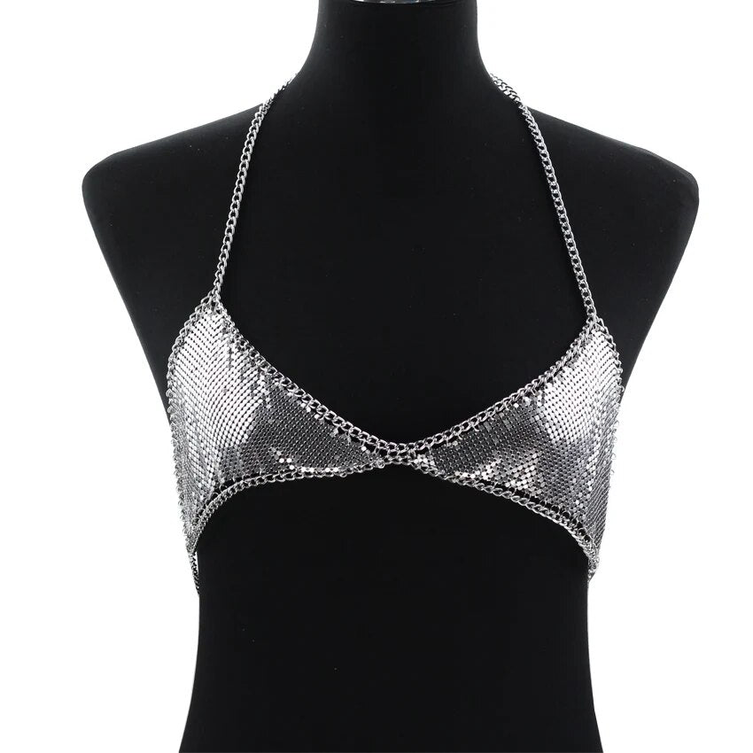 Harness Body Jewelry Sequin Body Chain Bra Bikini