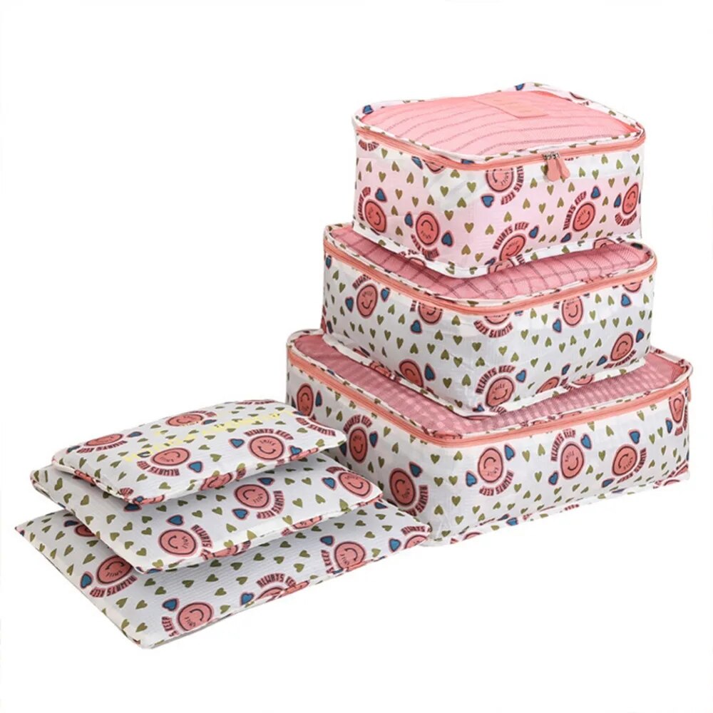 6pcs/Set Travel Organizer Laundry Bag Storage Case