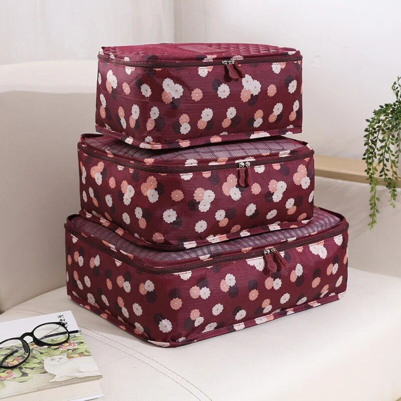 6pcs/Set Travel Organizer Laundry Bag Storage Case