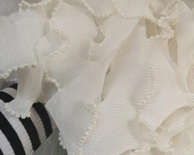 6CM Wide Embroidery Flower Tulle Lace