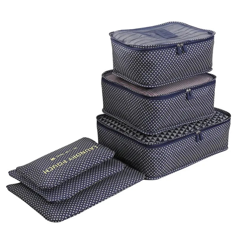 6pcs/Set Travel Organizer Laundry Bag Storage Case