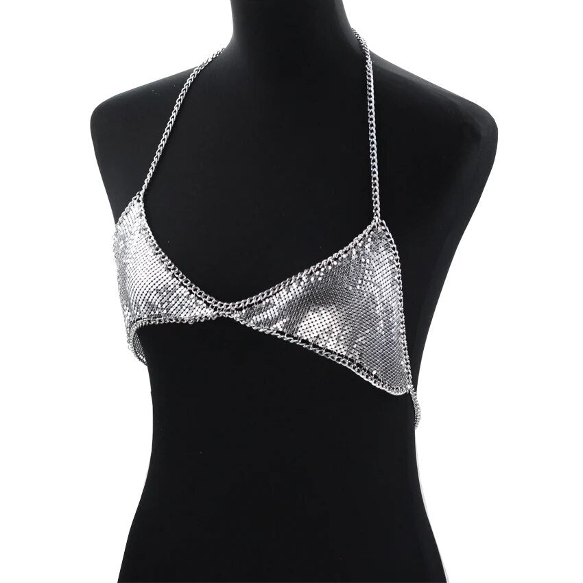 Harness Body Jewelry Sequin Body Chain Bra Bikini