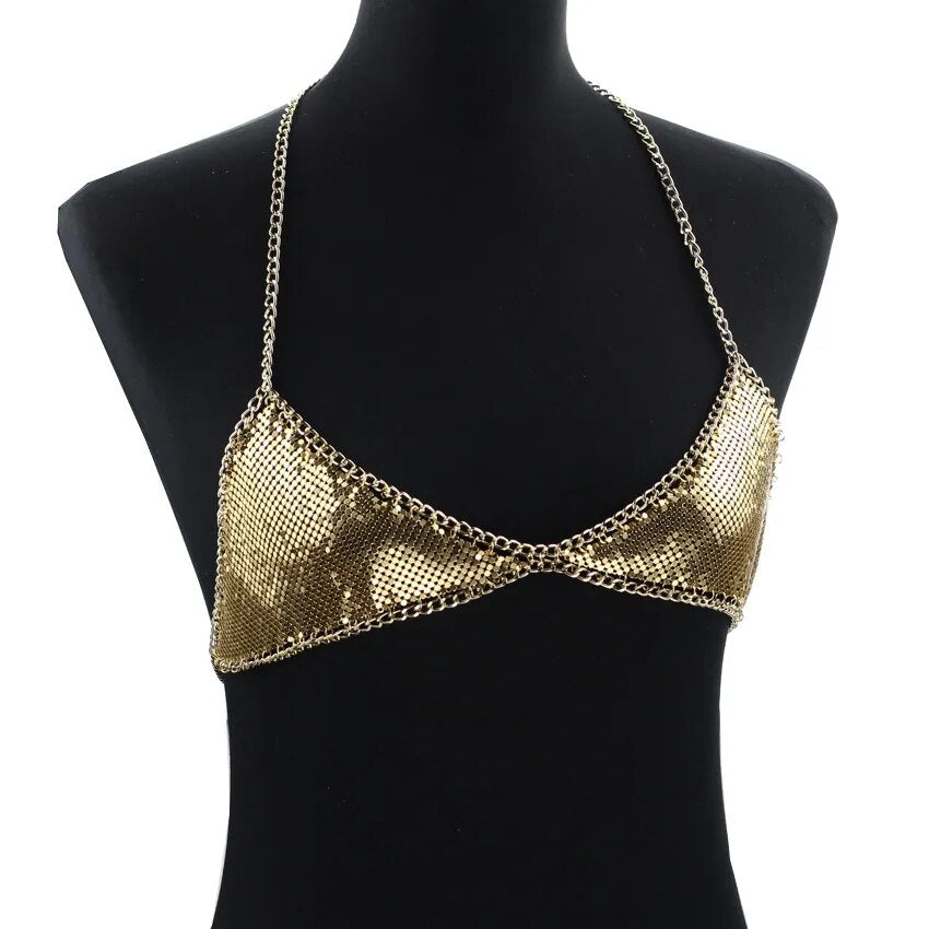 Harness Body Jewelry Sequin Body Chain Bra Bikini