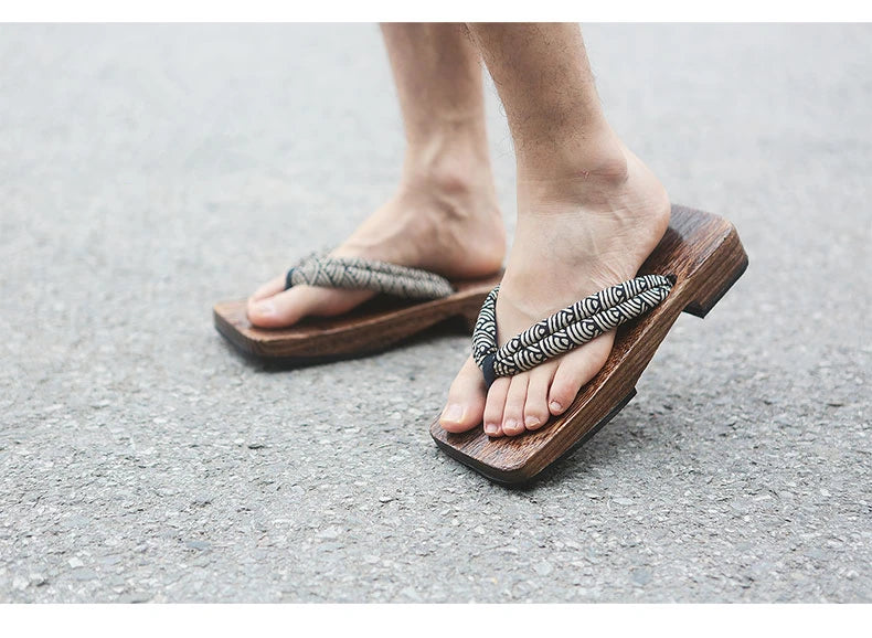 Zuecos de fondo grueso Zapatillas de madera