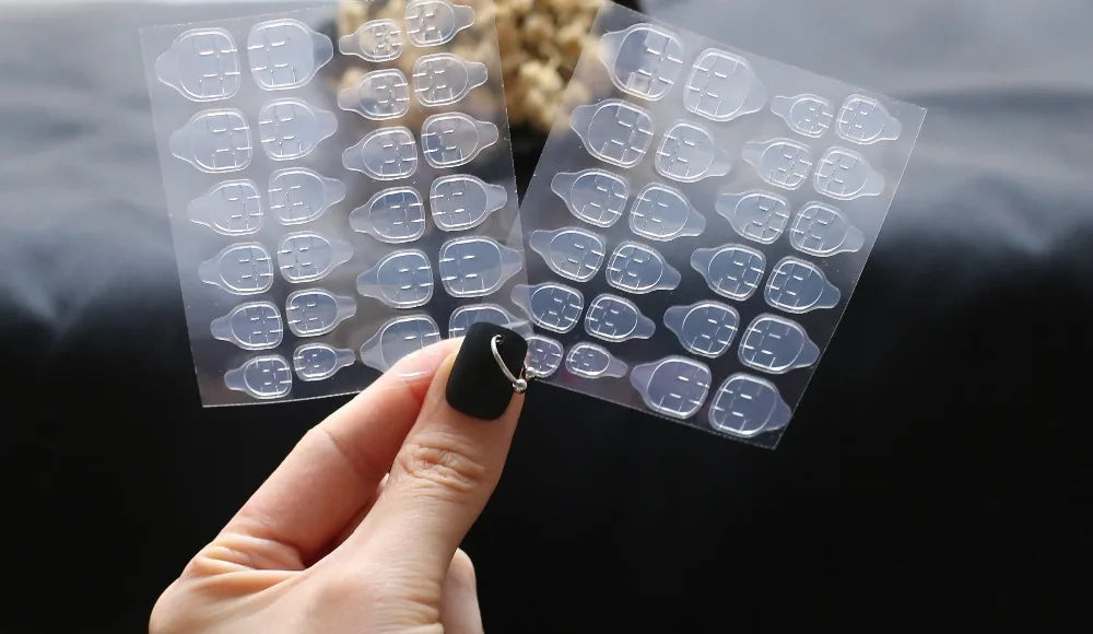 Adhesivo para uñas de doble cara, fácil de rasgar, Jelly Nail