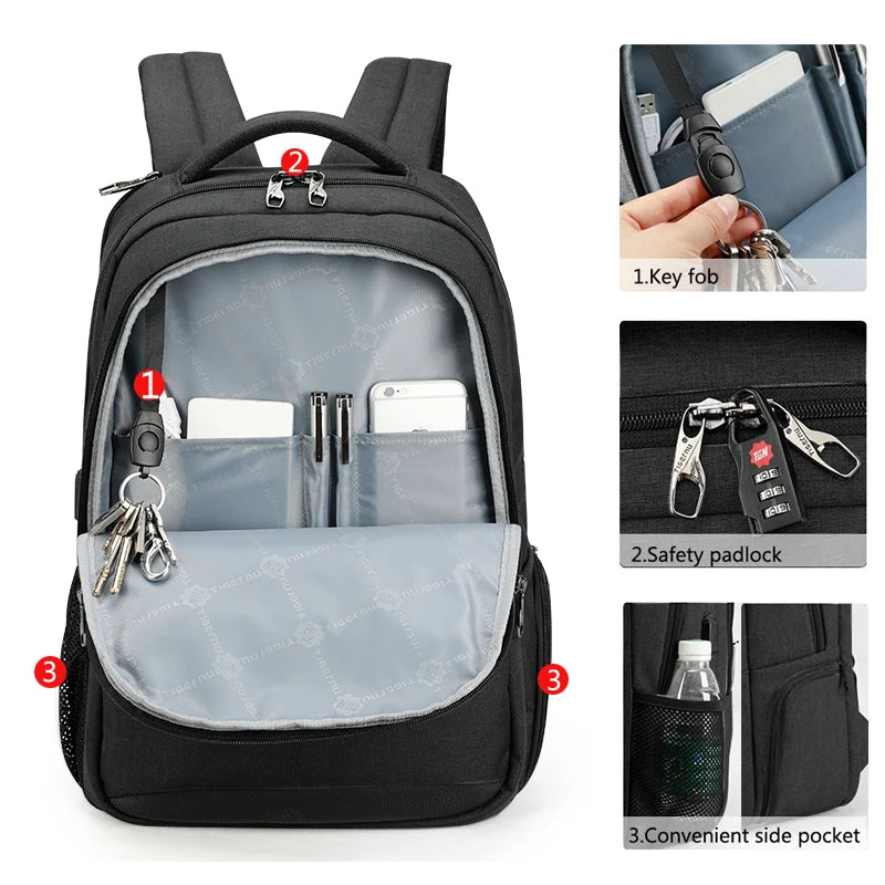 Bolsa antirrobo para portátil con carga USB