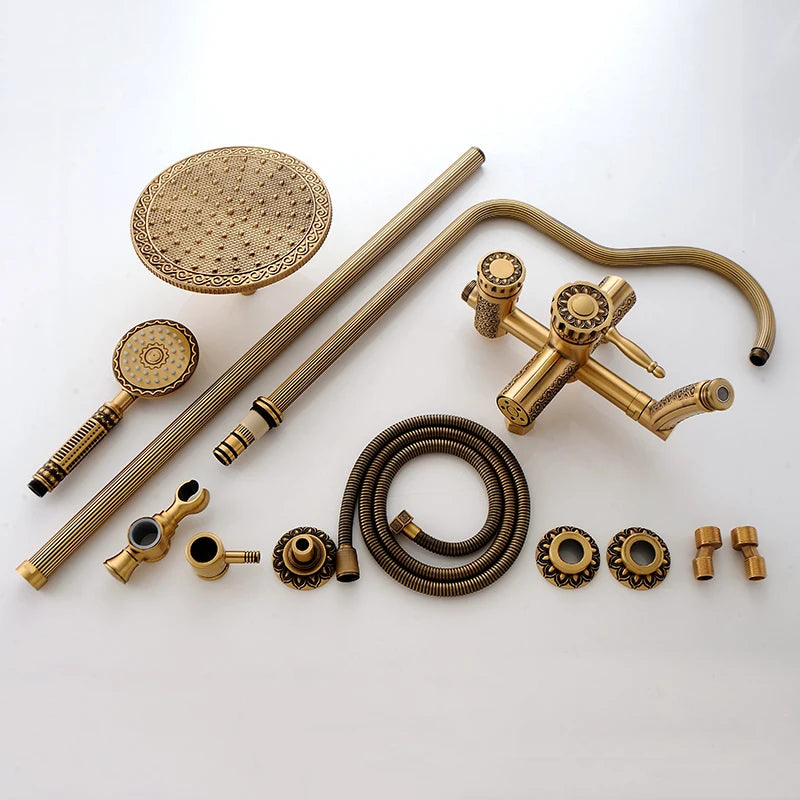 Armaturen, antikes Badezimmer-Duschset