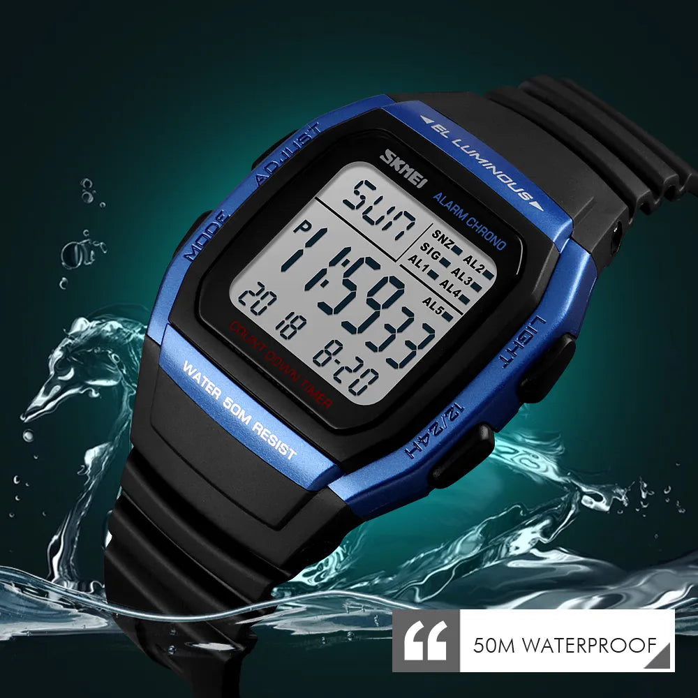 Sports Digital LED Men's Waterproof Watch