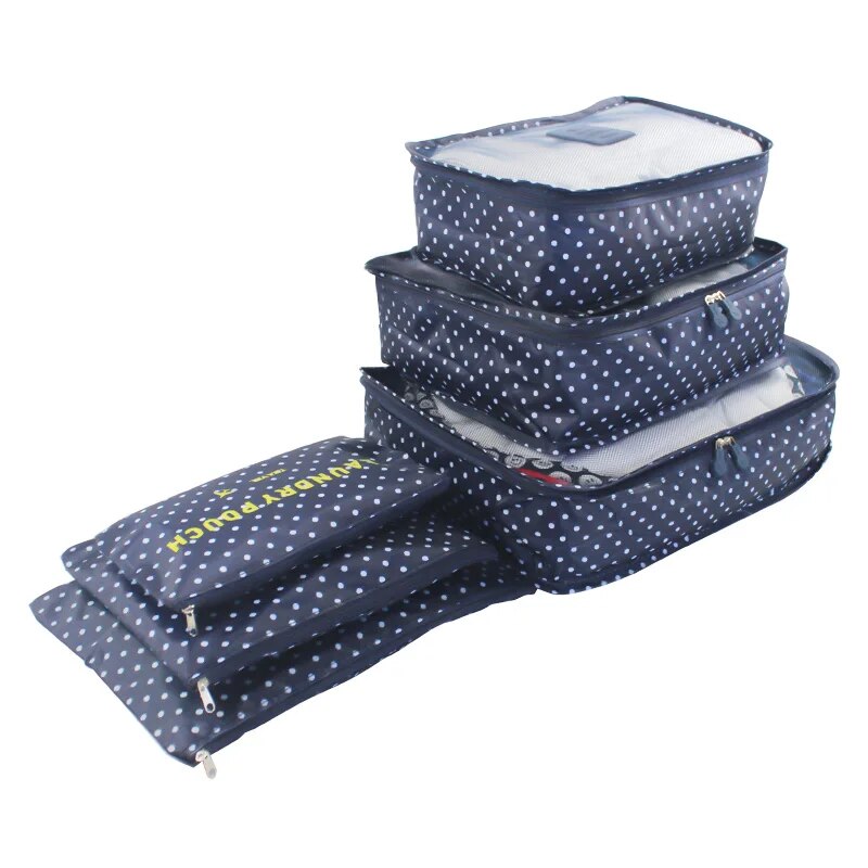 6pcs/Set Travel Organizer Laundry Bag Storage Case