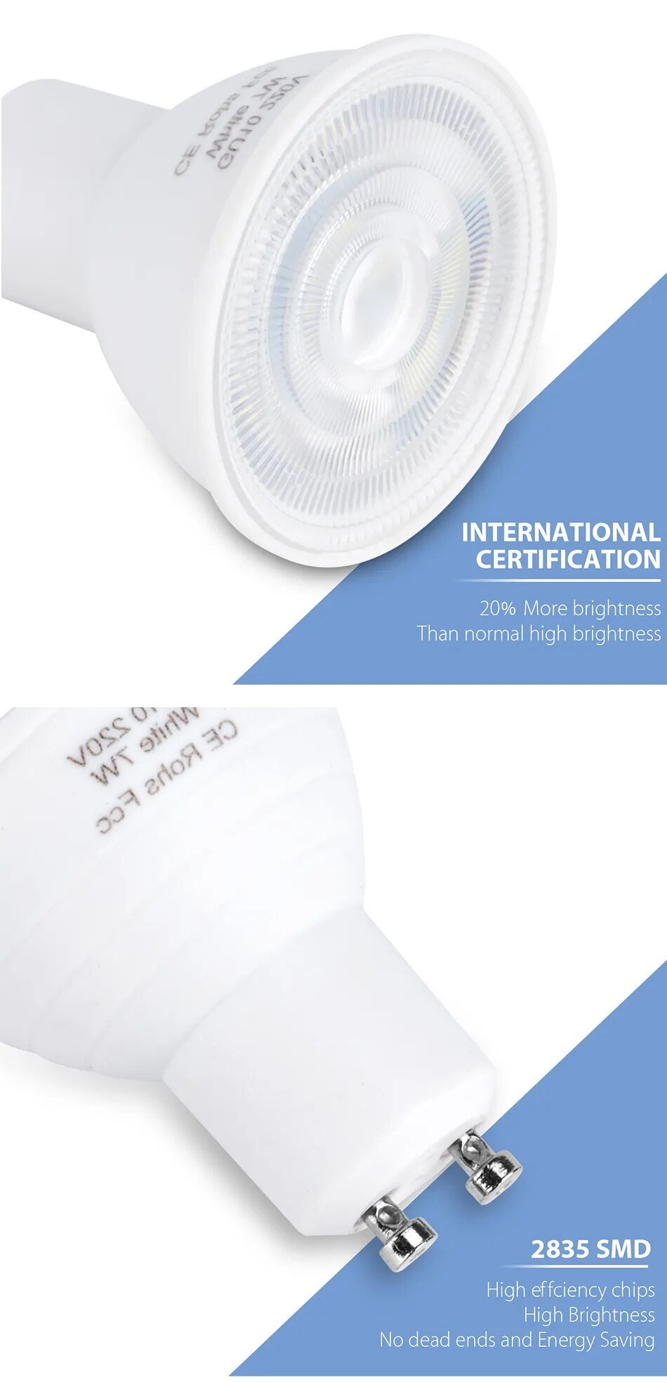E27 LED-Spotlicht, GU10-LED-Glühbirne, 5 W, E14-LED-Lampe, 220 V, Strahler