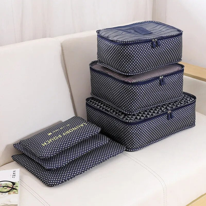 6pcs/Set Travel Organizer Laundry Bag Storage Case