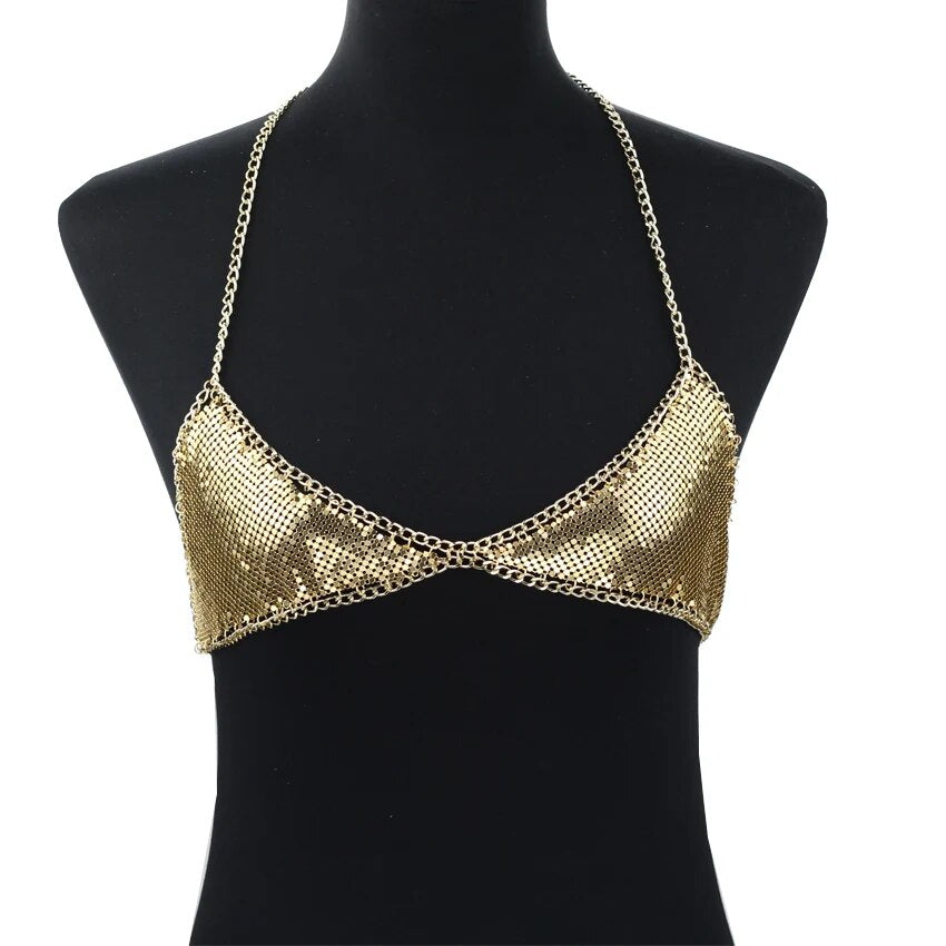 Harness Body Jewelry Sequin Body Chain Bra Bikini