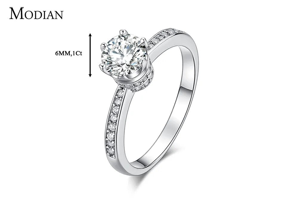 Sterling Silver 5A Zircon Wedding Rings