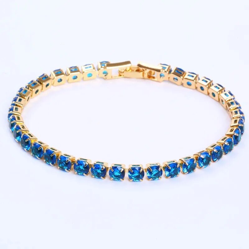 Pulseras de tenis con circonita cúbica de 4 mm