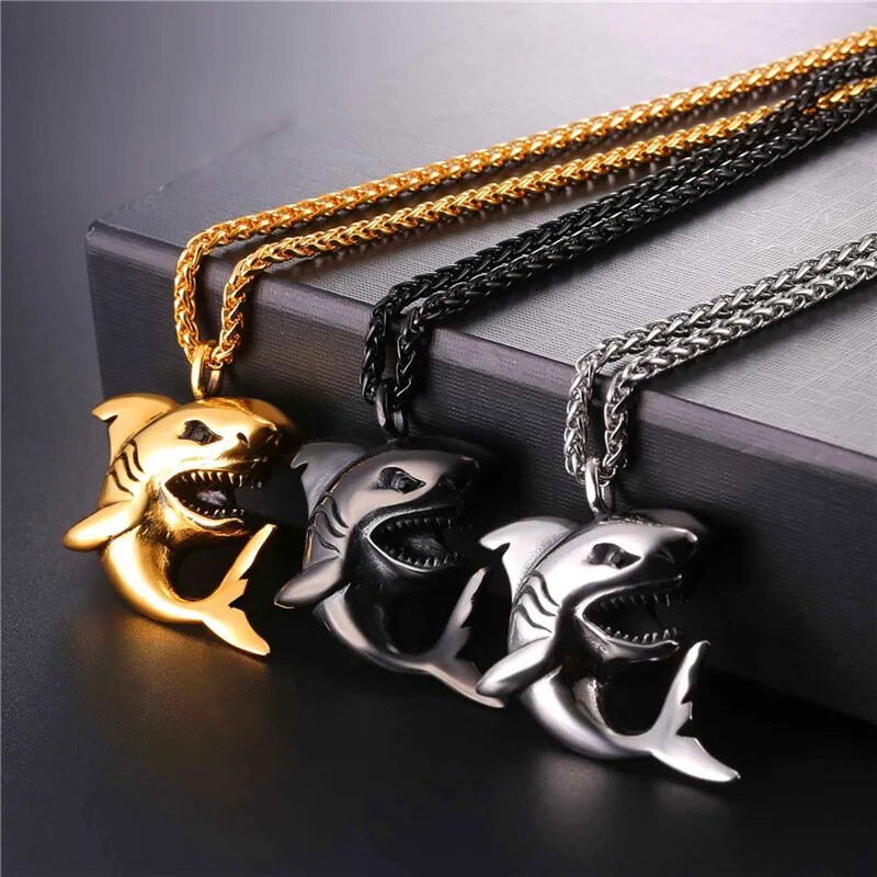 Men Stainless Steel Jewelry  Animal Necklaces