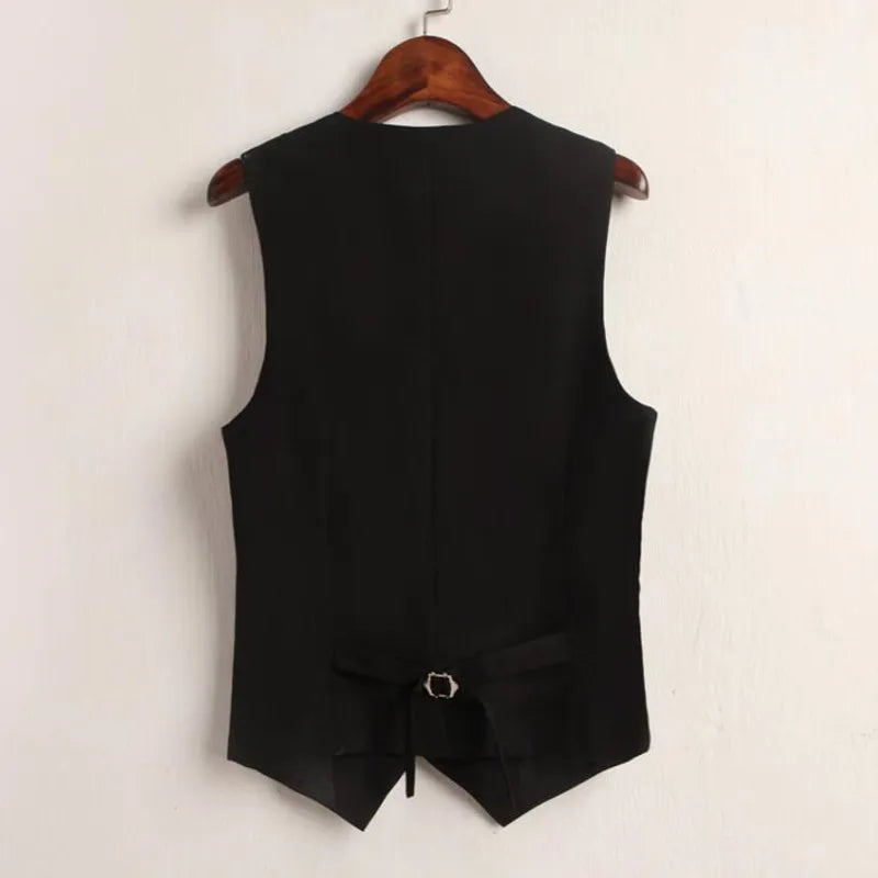 V-Neck Single Breasted Sleeveless Blazer