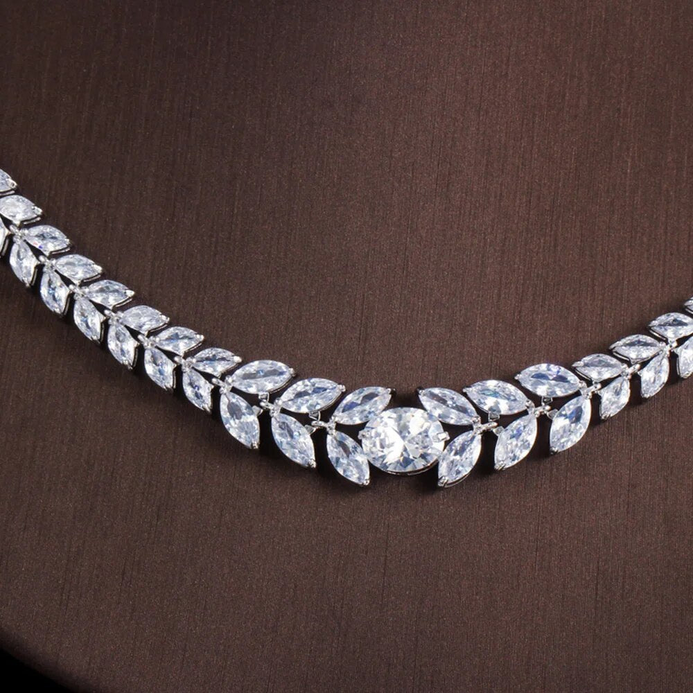 Cubic Zirconia Engagement Necklace