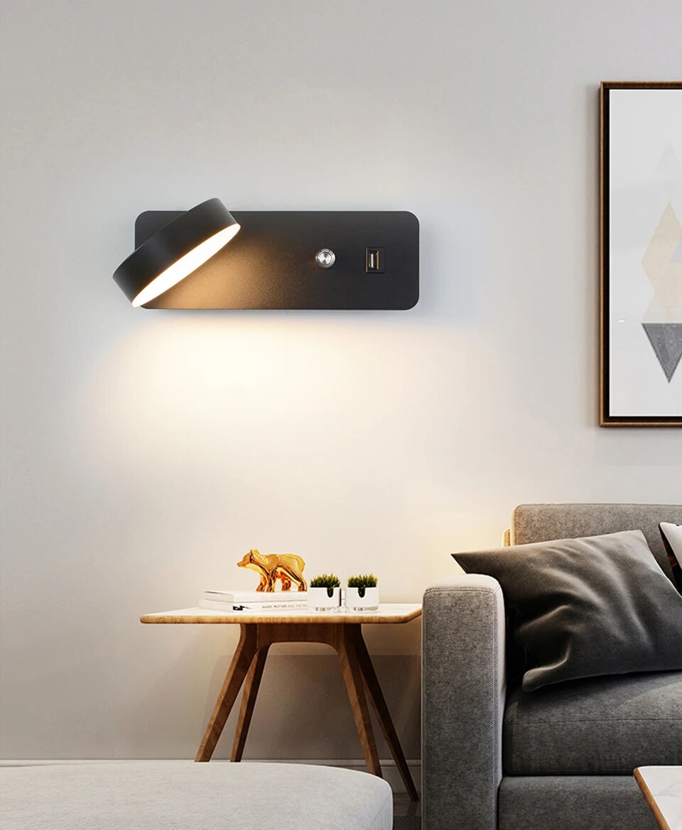 9W White/Black Modern Lighting  Stair Lighting