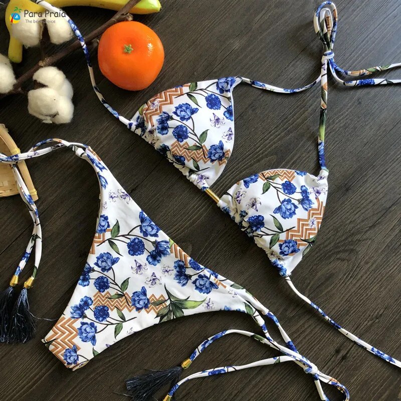 Mini Halter Bathing Brazilian Swimsuit Thong Bikini Set