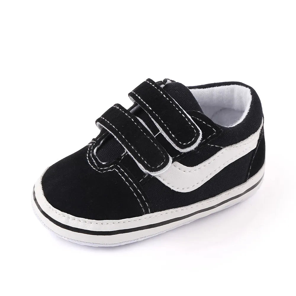 Soft Sole Canvas Sneakers for Newborn Boys