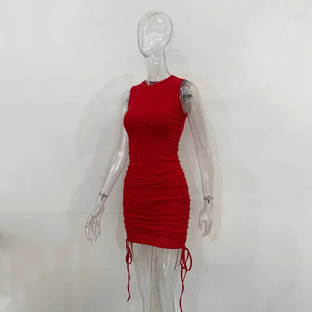 Lace Up Mini Dress