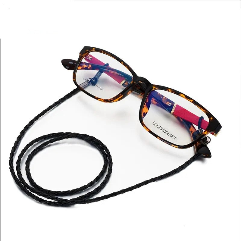 Sunglasses Leather Rope Chain Eyewear Braided