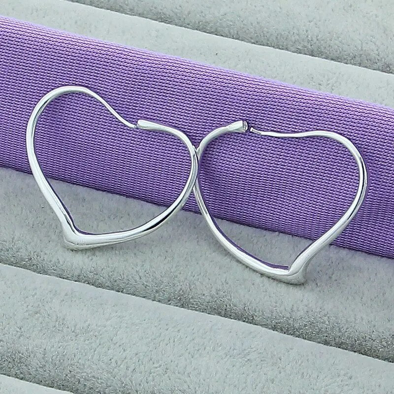 Sterling Silver Circle Round Hoop Earring