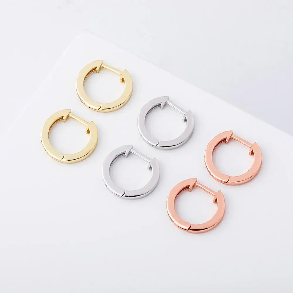 Sterling Silver 12mm Round Earrings Fashion