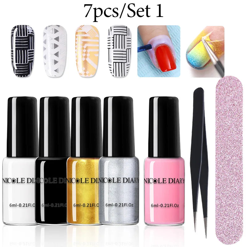 Nail Art Stamping Polish Colorful Decoration