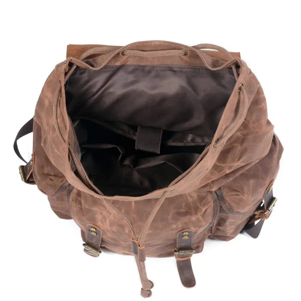 Leather Backpacks Travel Vintage Bookbag