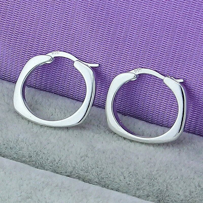 Sterling Silver Circle Round Hoop Earring