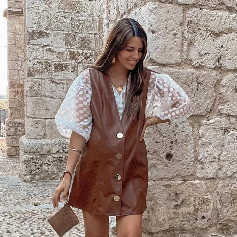 Elegant V Neck Pleated Mini Dress