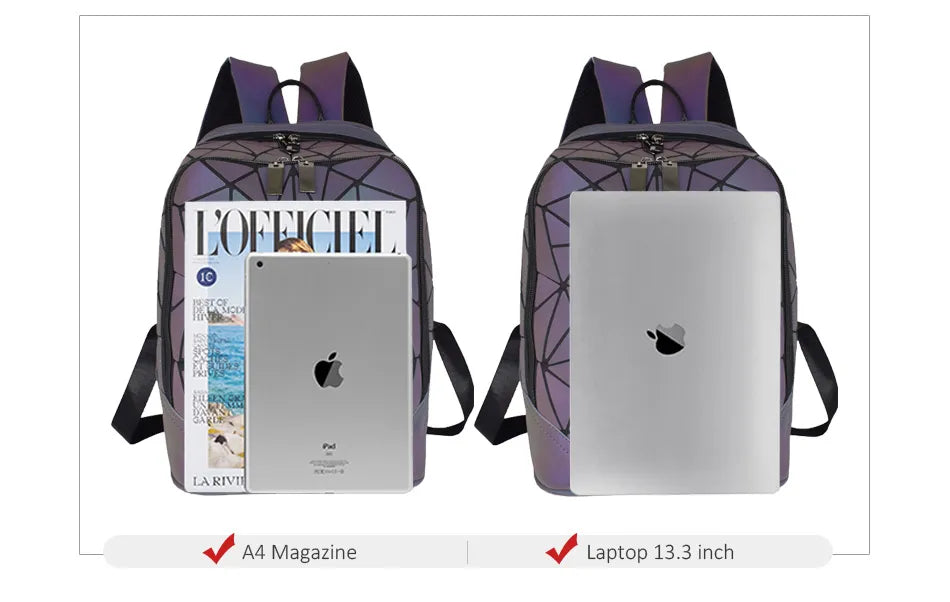 Backpack Geometric Folding Bag
