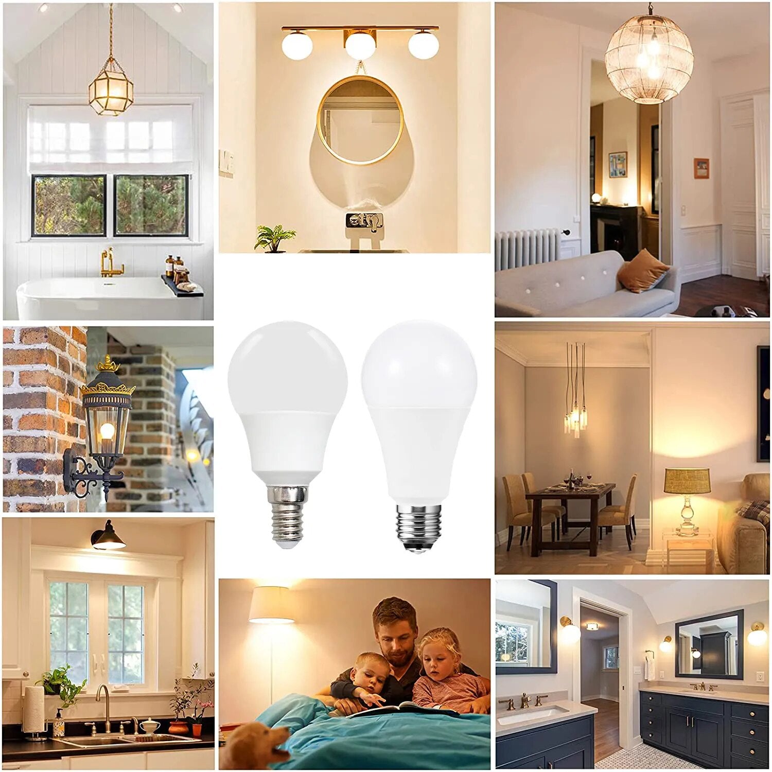 10pcs LED Bulb Lamps E26 E27 E14 E12 110V GU10  120V Table Light