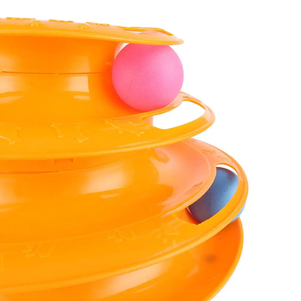 Three Levels Pet Cat Toy Tower Tracks