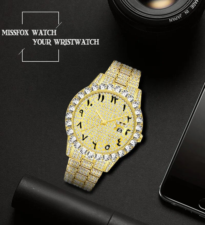 Blingbling Luxury Arabic Numerals Man's Watch