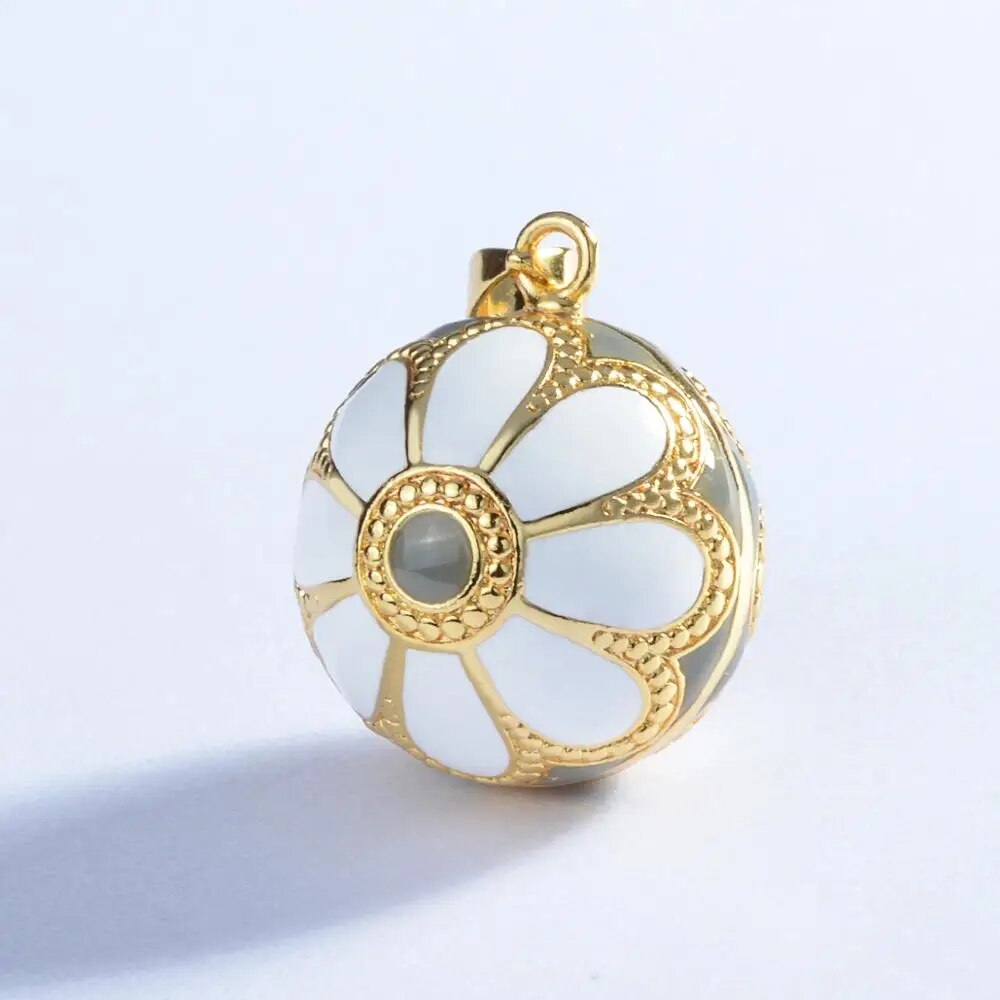 Flower Bell Ball Pendant Harmony Necklace