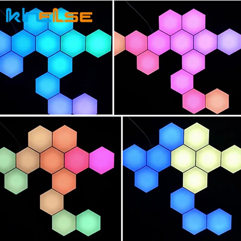 Touch-Controlled Hexagon Quantum Wall Lamp
